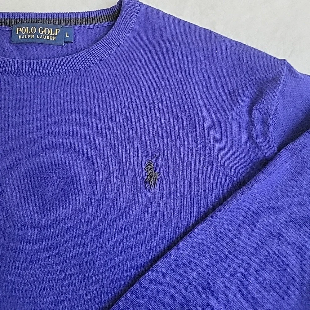 Polo Gofl Ralph Lauren‎ Embroidered Emblem Size Large Blue